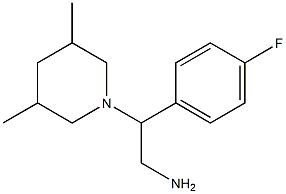 2-(3,5-dimethylpiperidin-1-yl)-2-(4-fluorophenyl)ethanamine 化学構造式