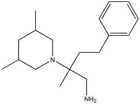 2-(3,5-dimethylpiperidin-1-yl)-2-methyl-4-phenylbutan-1-amine,,结构式