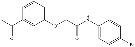 2-(3-acetylphenoxy)-N-(4-bromophenyl)acetamide,,结构式