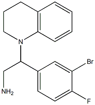 2-(3-bromo-4-fluorophenyl)-2-(1,2,3,4-tetrahydroquinolin-1-yl)ethan-1-amine 化学構造式