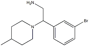 2-(3-bromophenyl)-2-(4-methylpiperidin-1-yl)ethanamine