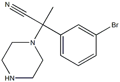 2-(3-bromophenyl)-2-(piperazin-1-yl)propanenitrile 化学構造式