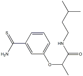 2-(3-carbamothioylphenoxy)-N-(3-methylbutyl)propanamide Structure