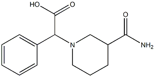 2-(3-carbamoylpiperidin-1-yl)-2-phenylacetic acid 结构式