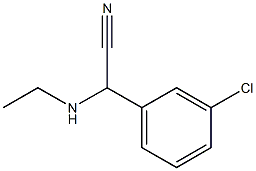 2-(3-chlorophenyl)-2-(ethylamino)acetonitrile,,结构式