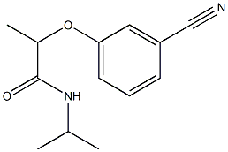 2-(3-cyanophenoxy)-N-(propan-2-yl)propanamide,,结构式