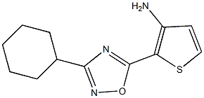 2-(3-cyclohexyl-1,2,4-oxadiazol-5-yl)thiophen-3-amine 化学構造式