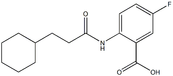 2-(3-cyclohexylpropanamido)-5-fluorobenzoic acid,,结构式