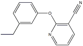 2-(3-ethylphenoxy)nicotinonitrile 化学構造式