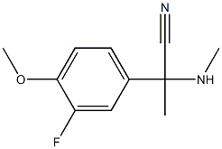 2-(3-fluoro-4-methoxyphenyl)-2-(methylamino)propanenitrile Structure