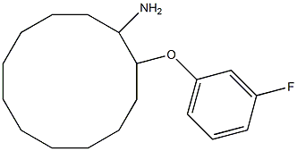 2-(3-fluorophenoxy)cyclododecan-1-amine Struktur