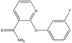 2-(3-fluorophenoxy)pyridine-3-carbothioamide 化学構造式
