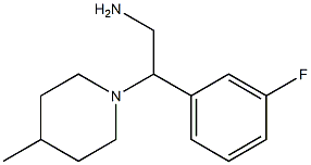 2-(3-fluorophenyl)-2-(4-methylpiperidin-1-yl)ethanamine Struktur