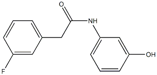 2-(3-fluorophenyl)-N-(3-hydroxyphenyl)acetamide 化学構造式