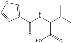 2-(3-furoylamino)-3-methylbutanoic acid 化学構造式