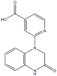 2-(3-oxo-1,2,3,4-tetrahydroquinoxalin-1-yl)pyridine-4-carboxylic acid,,结构式