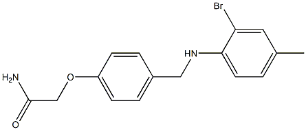 2-(4-{[(2-bromo-4-methylphenyl)amino]methyl}phenoxy)acetamide,,结构式