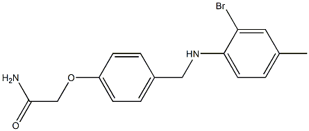 2-(4-{[(2-bromo-4-methylphenyl)amino]methyl}phenoxy)acetamide|