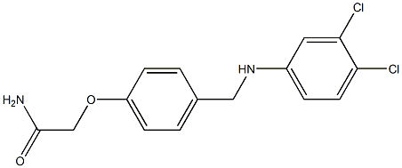 2-(4-{[(3,4-dichlorophenyl)amino]methyl}phenoxy)acetamide Struktur