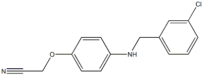 2-(4-{[(3-chlorophenyl)methyl]amino}phenoxy)acetonitrile 结构式