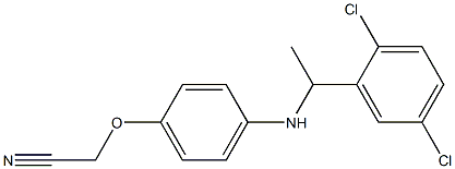 2-(4-{[1-(2,5-dichlorophenyl)ethyl]amino}phenoxy)acetonitrile 化学構造式