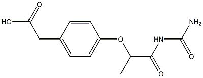 2-(4-{[1-(carbamoylamino)-1-oxopropan-2-yl]oxy}phenyl)acetic acid Structure