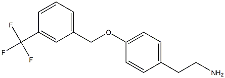 2-(4-{[3-(trifluoromethyl)phenyl]methoxy}phenyl)ethan-1-amine,,结构式