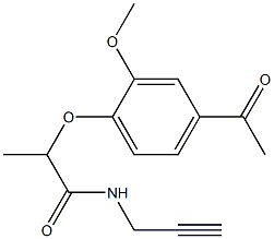  2-(4-acetyl-2-methoxyphenoxy)-N-(prop-2-yn-1-yl)propanamide