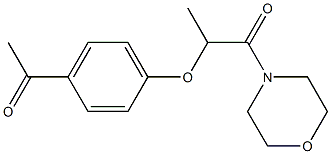 2-(4-acetylphenoxy)-1-(morpholin-4-yl)propan-1-one,,结构式