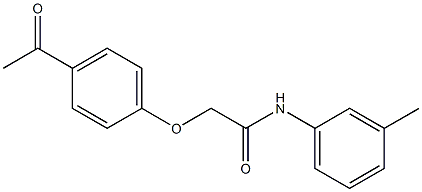 2-(4-acetylphenoxy)-N-(3-methylphenyl)acetamide,,结构式