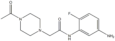 2-(4-acetylpiperazin-1-yl)-N-(5-amino-2-fluorophenyl)acetamide Struktur