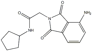 2-(4-amino-1,3-dioxo-2,3-dihydro-1H-isoindol-2-yl)-N-cyclopentylacetamide 结构式