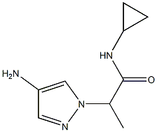 2-(4-amino-1H-pyrazol-1-yl)-N-cyclopropylpropanamide,,结构式