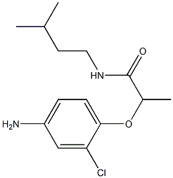 2-(4-amino-2-chlorophenoxy)-N-(3-methylbutyl)propanamide Struktur