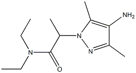 2-(4-amino-3,5-dimethyl-1H-pyrazol-1-yl)-N,N-diethylpropanamide Structure