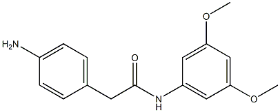2-(4-aminophenyl)-N-(3,5-dimethoxyphenyl)acetamide 结构式