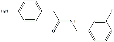 2-(4-aminophenyl)-N-[(3-fluorophenyl)methyl]acetamide Structure