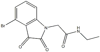 2-(4-bromo-2,3-dioxo-2,3-dihydro-1H-indol-1-yl)-N-ethylacetamide,,结构式