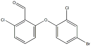 2-(4-bromo-2-chlorophenoxy)-6-chlorobenzaldehyde,,结构式