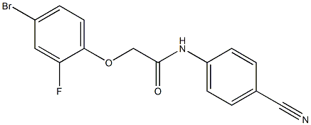 2-(4-bromo-2-fluorophenoxy)-N-(4-cyanophenyl)acetamide Structure