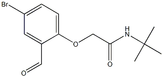 2-(4-bromo-2-formylphenoxy)-N-tert-butylacetamide Struktur