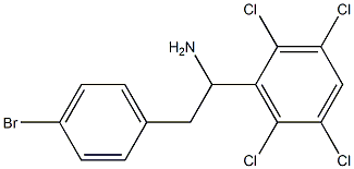 2-(4-bromophenyl)-1-(2,3,5,6-tetrachlorophenyl)ethan-1-amine|