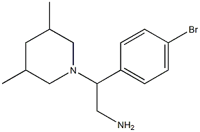 2-(4-bromophenyl)-2-(3,5-dimethylpiperidin-1-yl)ethanamine Struktur