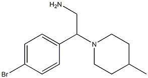 2-(4-bromophenyl)-2-(4-methylpiperidin-1-yl)ethanamine Structure