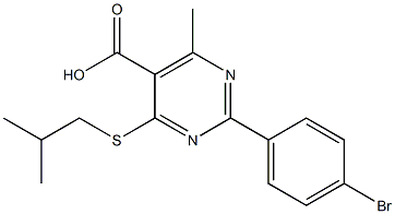  2-(4-bromophenyl)-4-(isobutylthio)-6-methylpyrimidine-5-carboxylic acid