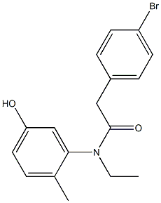  2-(4-bromophenyl)-N-ethyl-N-(5-hydroxy-2-methylphenyl)acetamide