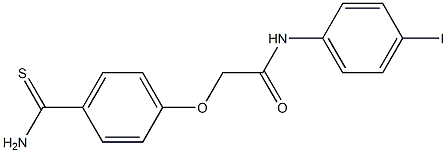 2-(4-carbamothioylphenoxy)-N-(4-iodophenyl)acetamide 化学構造式