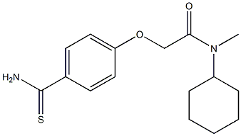 2-(4-carbamothioylphenoxy)-N-cyclohexyl-N-methylacetamide 化学構造式