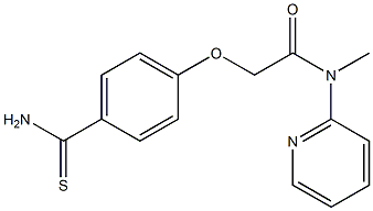 2-(4-carbamothioylphenoxy)-N-methyl-N-(pyridin-2-yl)acetamide 化学構造式