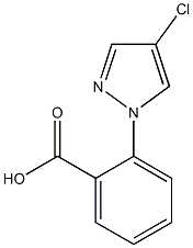 2-(4-chloro-1H-pyrazol-1-yl)benzoic acid Struktur